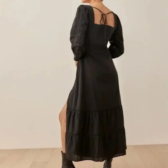 Reformation Dolan Dress - Maxi Black Size 2 B1602 - Picture 3 of 9